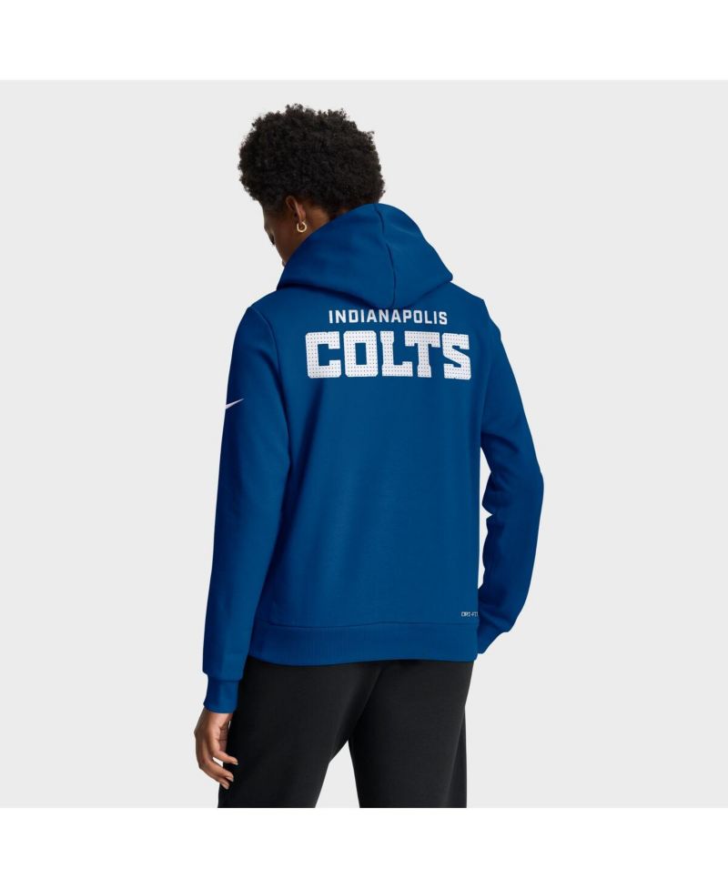 Women's Royal Indianapolis Colts Sideline Standard Issue Initial Home Dri-FIT Hoodie