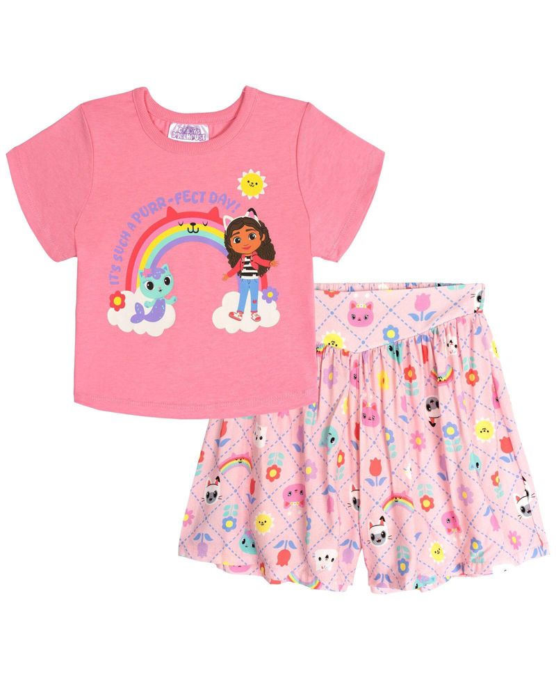 Girls' 5- 12 2-Piece T-Shirt and Skort Set