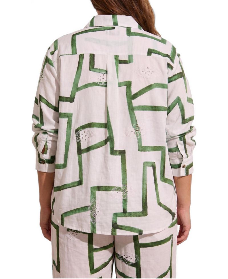 Plus Size Dawn Linen Hi Low Tunic