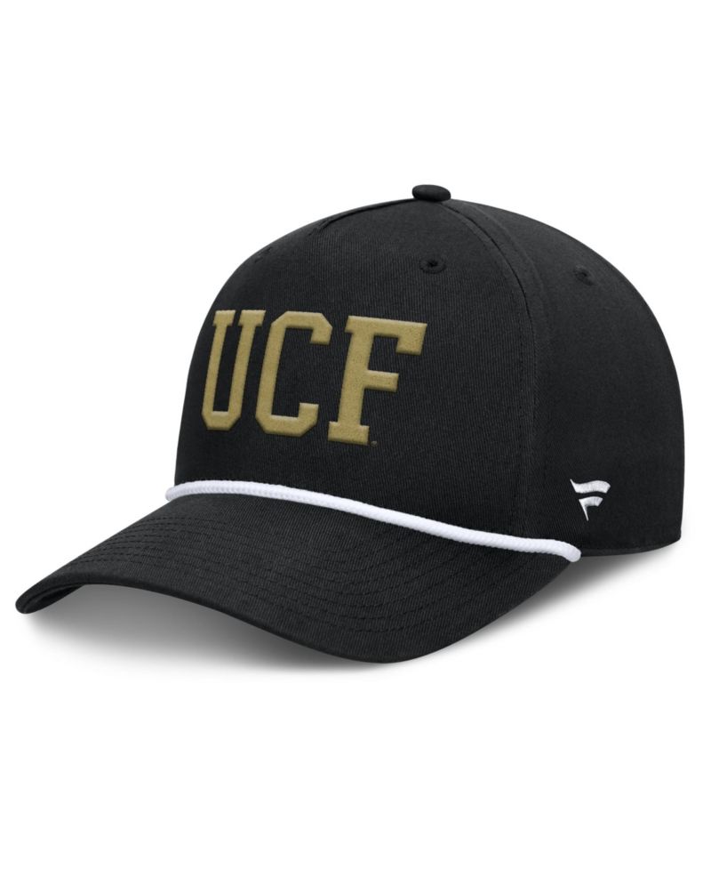 Men's Black UCF Knights Foul Ball Rope Adjustable Hat