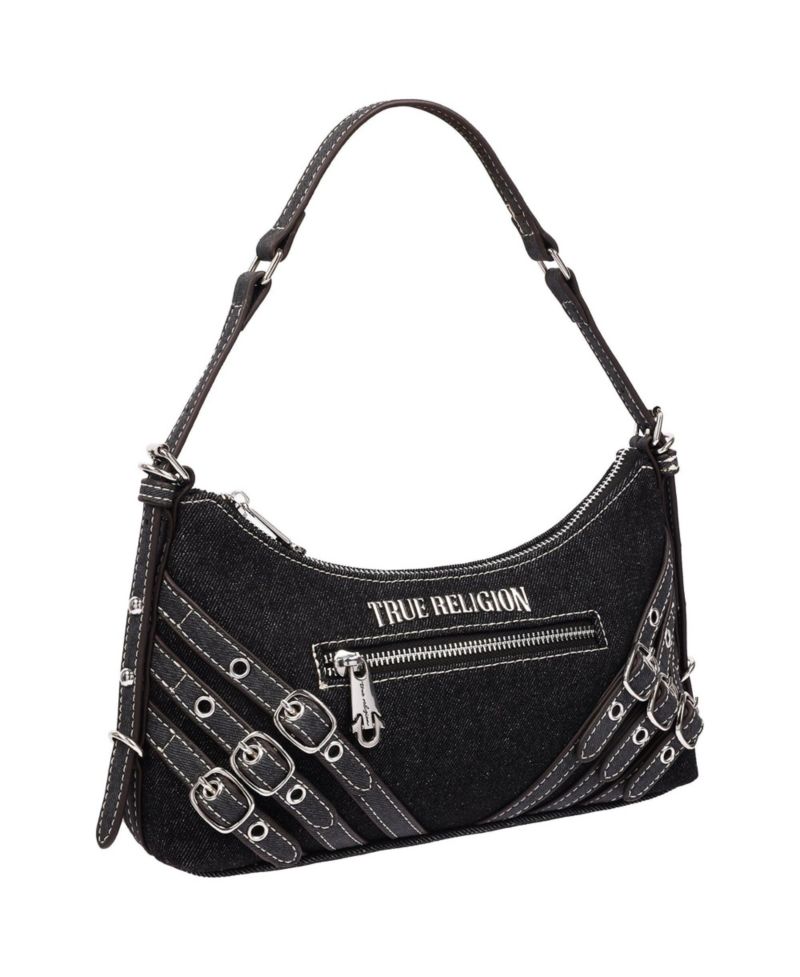 Women's Triple Straps Denim Shoulder Bag