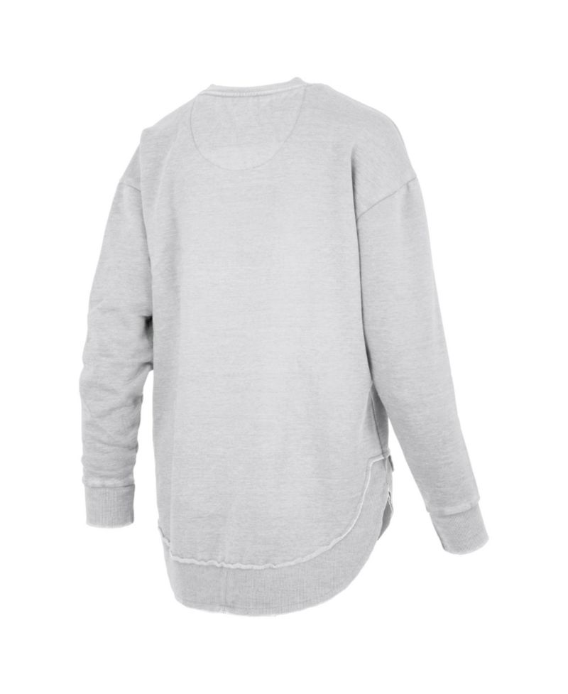 Women's Heather Gray Florida State Seminoles Marcus East Hall Poncho V-Neck Sweatshirt