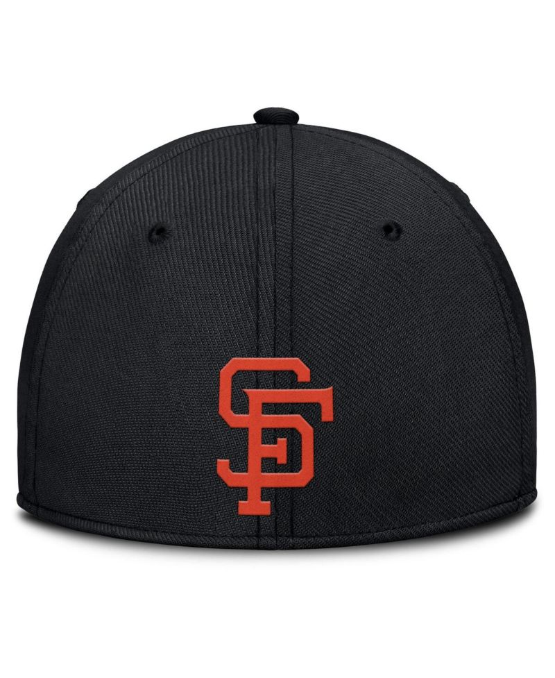 Men's Black/Orange San Francisco Giants Rise Swoosh Performance Flex Hat