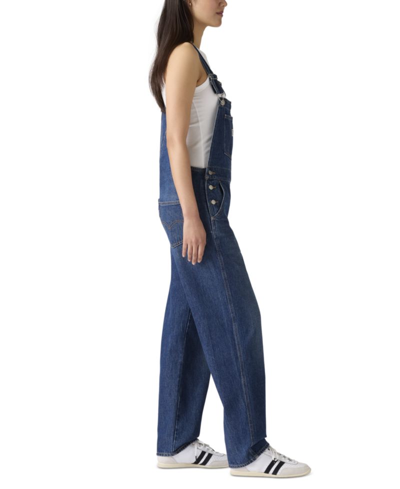 Women's Vintage-Style Cotton Denim Overalls