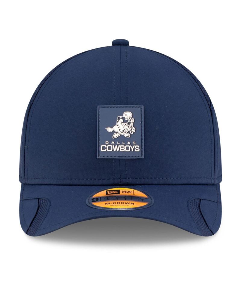 Men's Navy Dallas Cowboys 2025 Sideline Throwback M-Crown 9FORTY Adjustable Hat