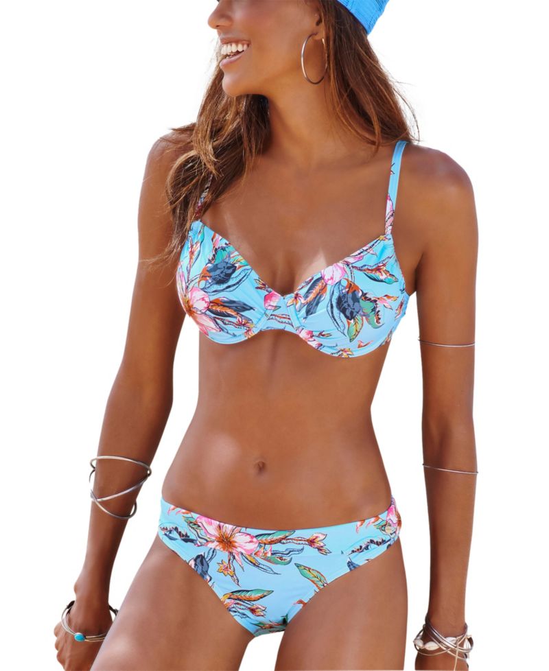 Women's Floral Print Fold Over Classic Bikini Swim Bottom