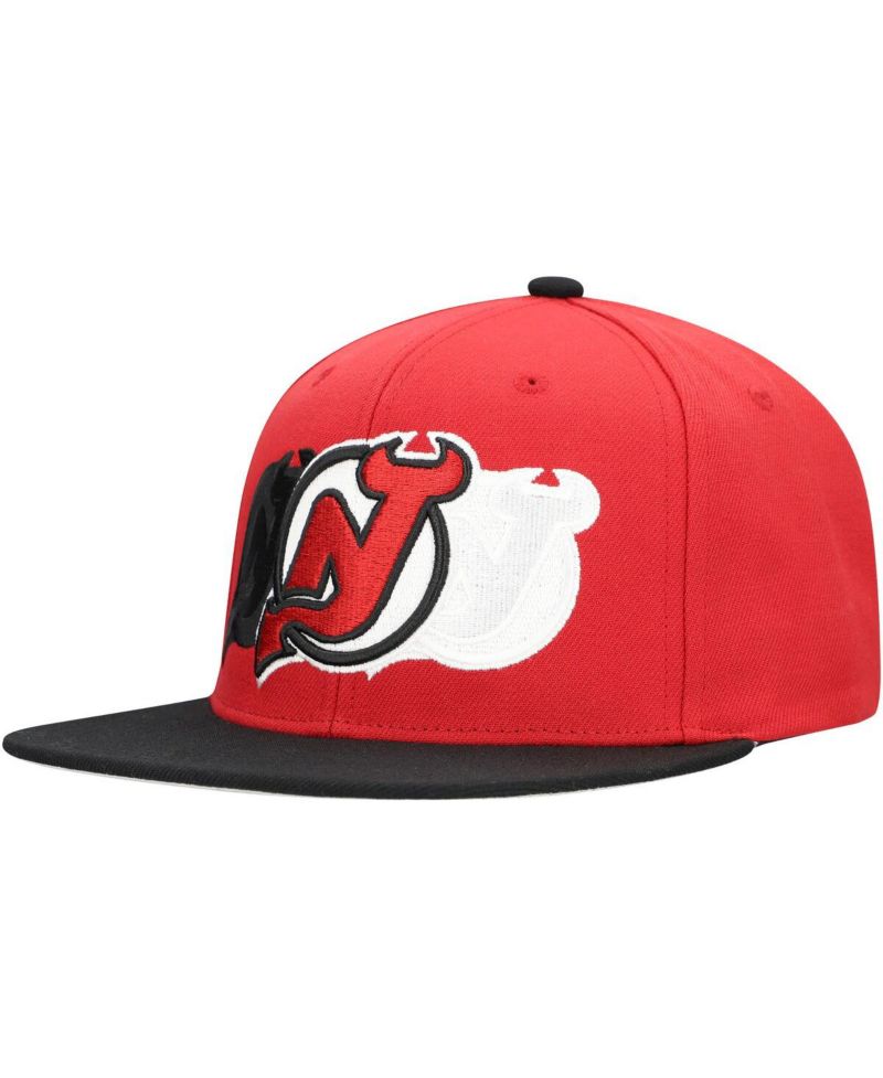 Men's Red New Jersey Devils Soul Triple Up Snapback Hat