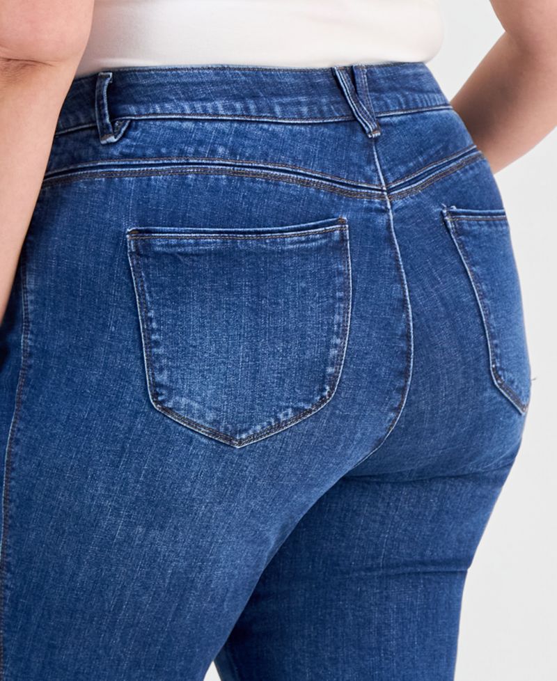 Trendy Plus Size Kick-Flare Jeans