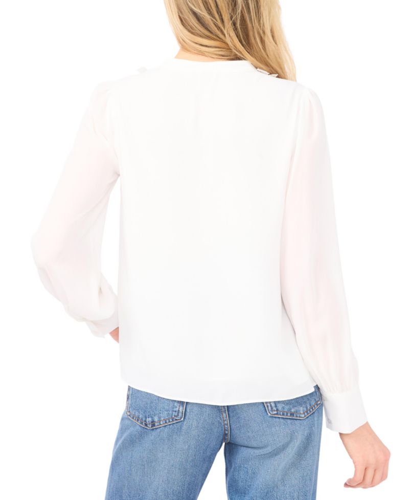 Women's Crewneck Floral Applique Top