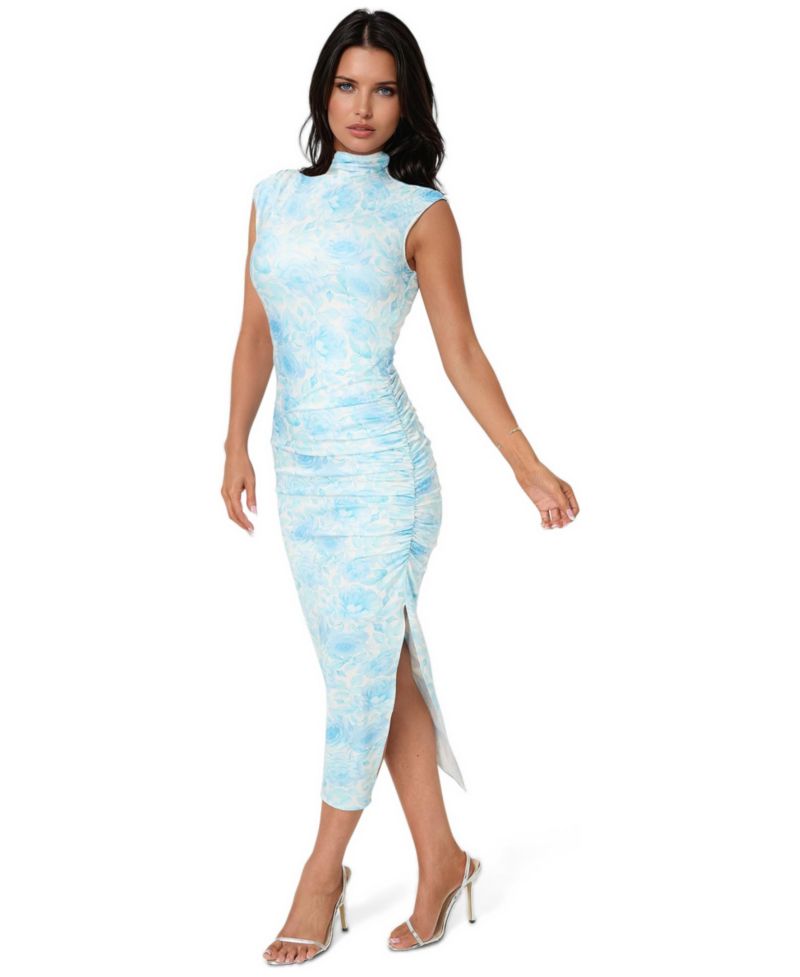Women's Jersey Mock Neck Maxi Dress