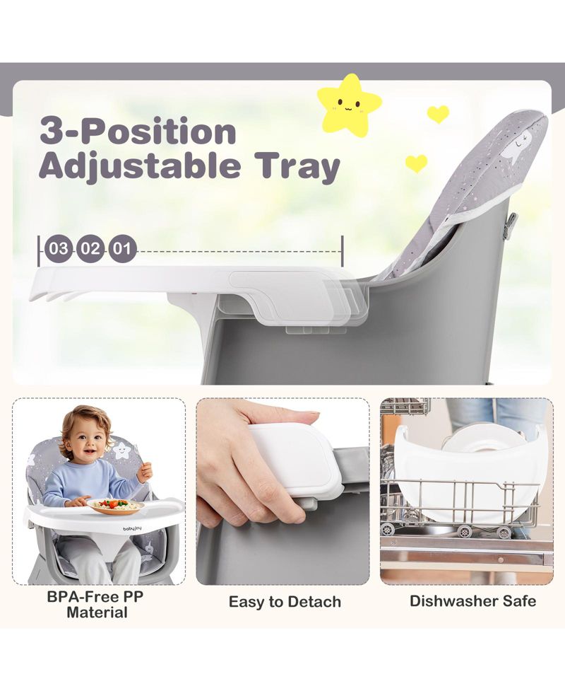 16 in 1 Baby High Chair with Activity Center and Booster