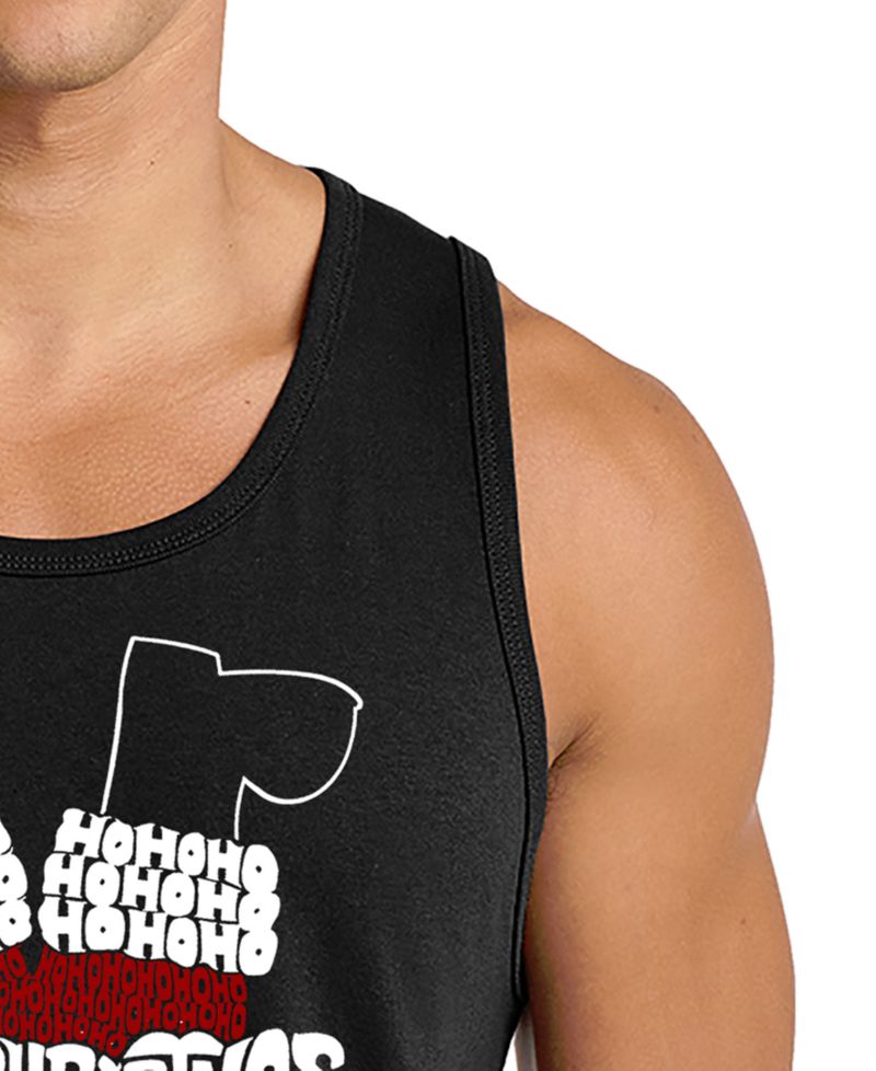 Men's Santa Claus Down The Chimney Graphic Tank Top