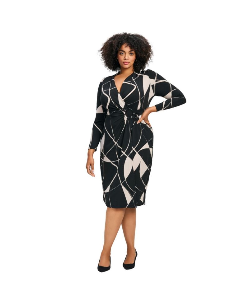 Plus Size Darlene Jersey Wrap Women's Dress