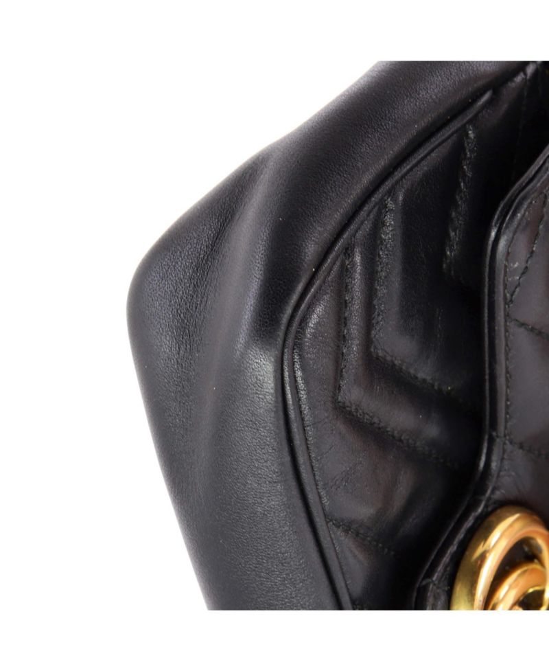 Super Mini GG Marmont Flap Bag Matelasse Leather