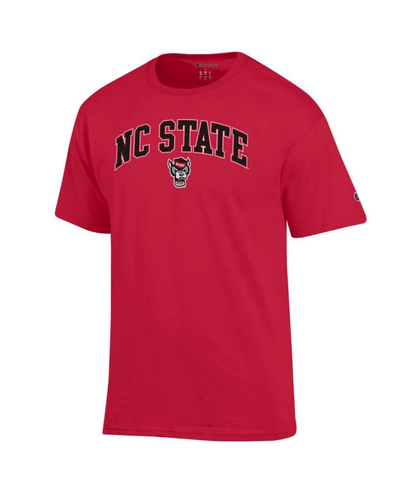 Men's Red NC State Wolfpack Arch Over Logo T-Shirt