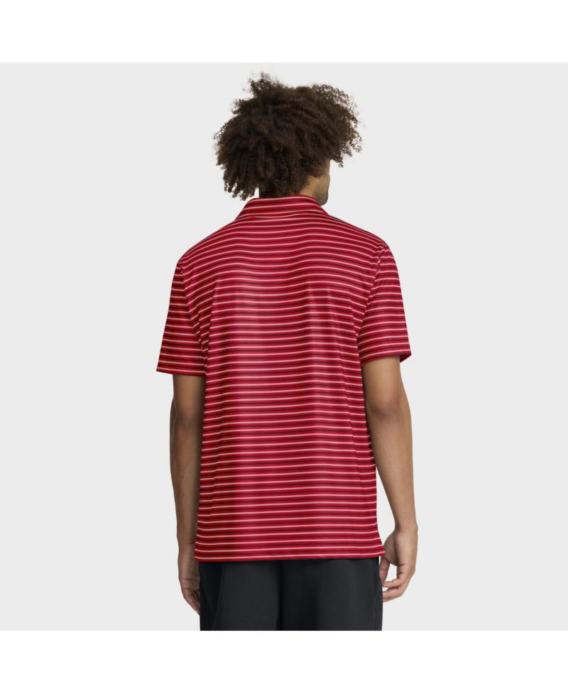 Men's Red Georgia Bulldogs 2025 Coaches Premium Tour Stripe Dri-FIT Polo Shirt