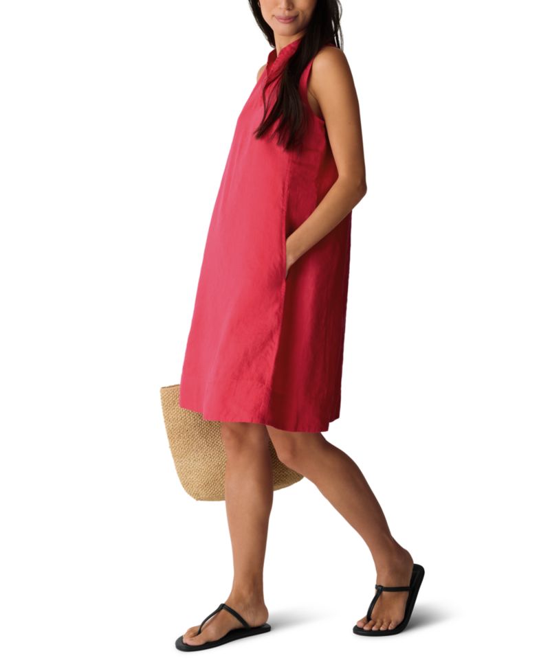 Women's Sleeveless Split Collar Dress