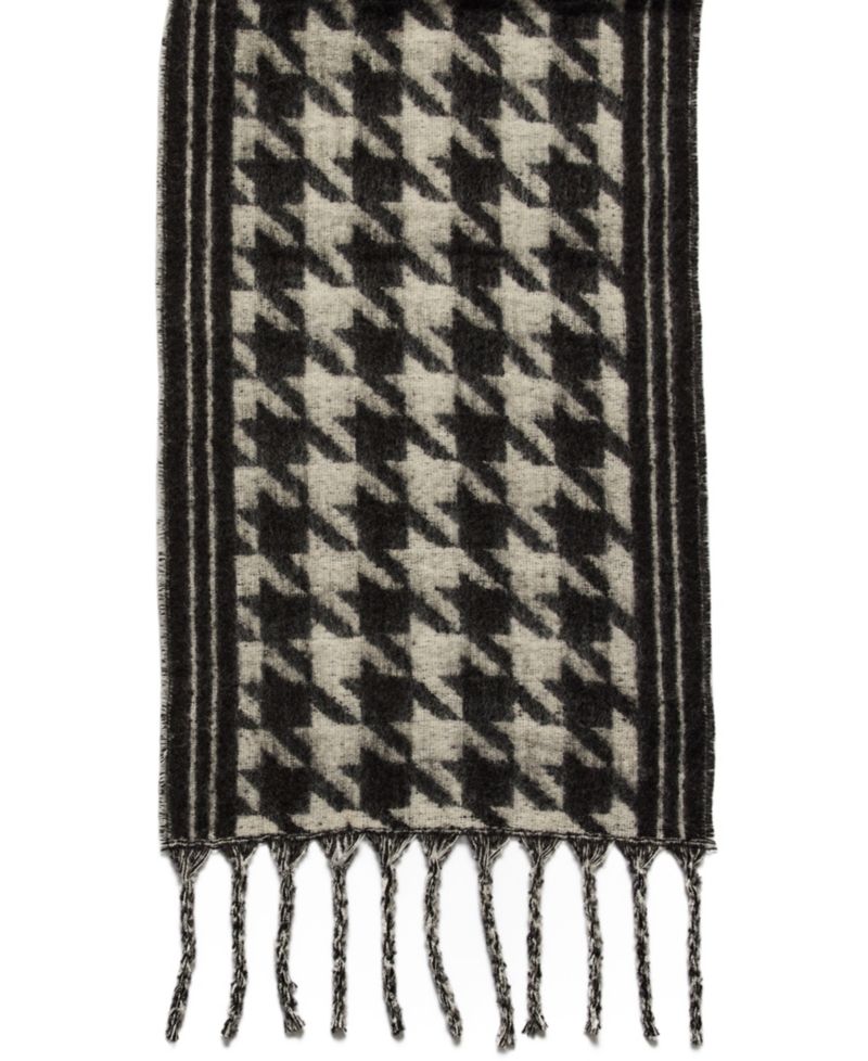 Plaid Houndstooth Midweight Scarf