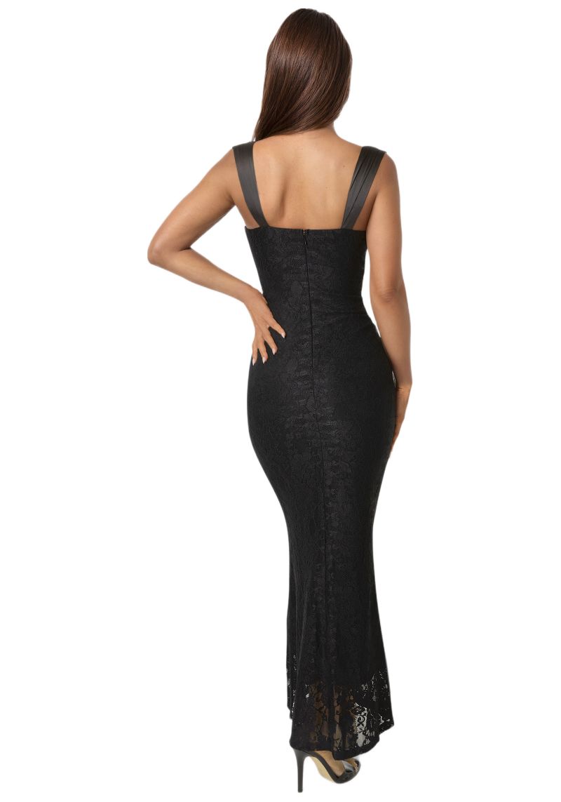 Women's Lace Bustier Midi Dress
