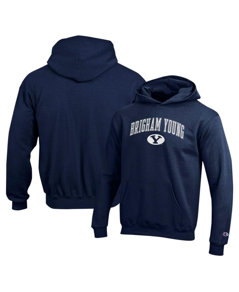 Big Boys and Girls Navy BYU Cougars Campus Pullover Hoodie