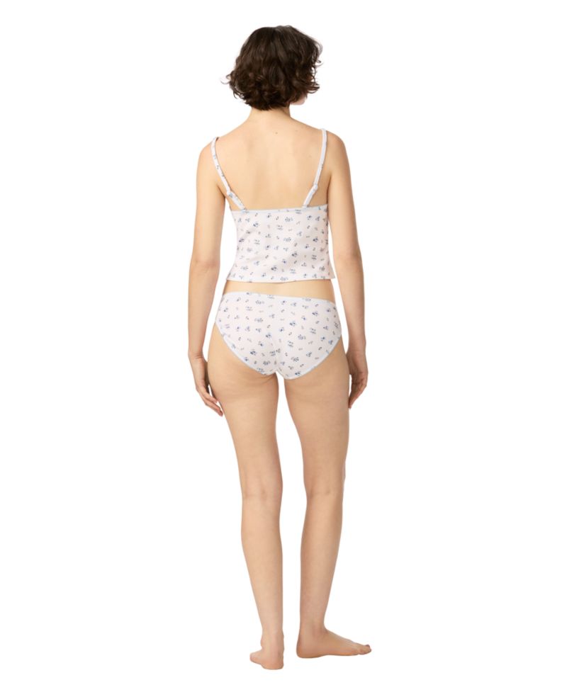 Women's Printed Camisole Bikini Top and Bottom, 2-Piece Set GPWU563413