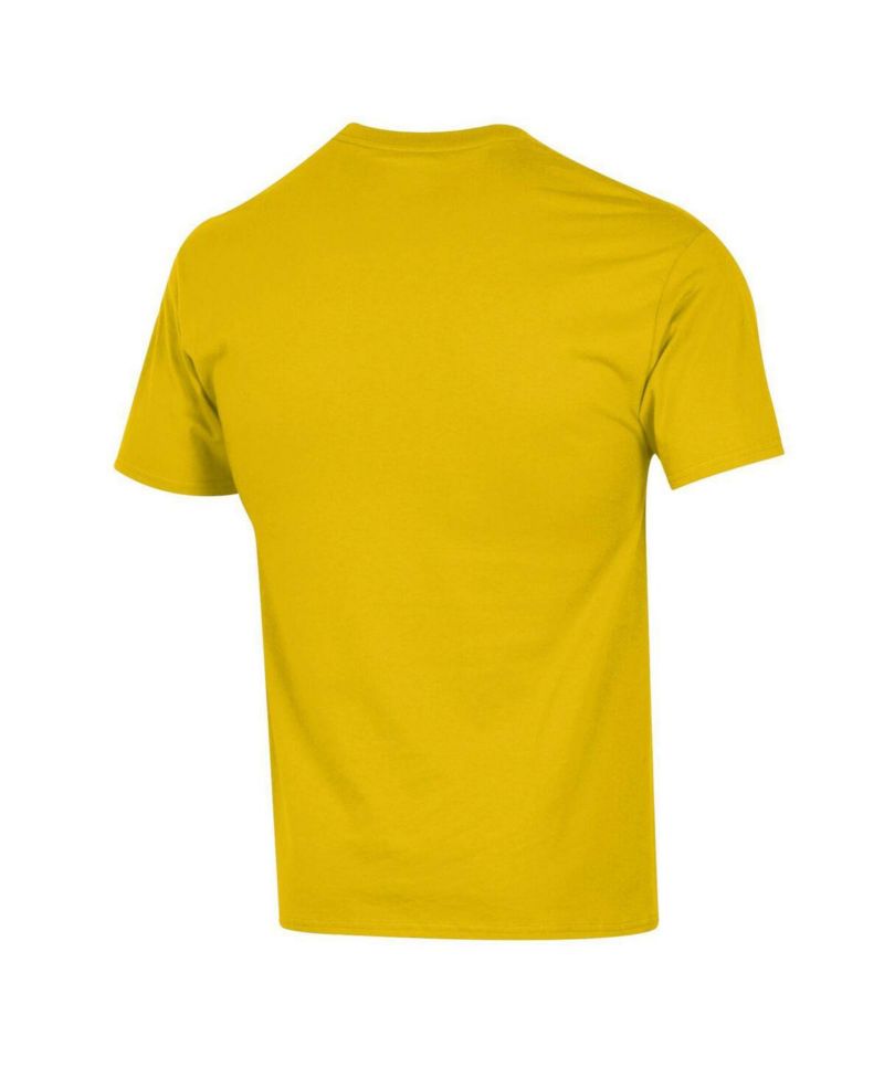 Men's Maize Michigan Wolverines Arch Over Logo T-Shirt