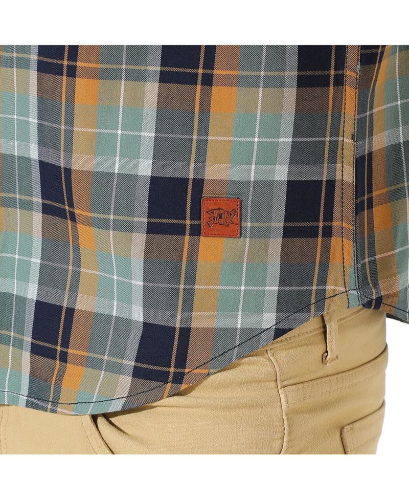 Men's Checks Cyan Shirt