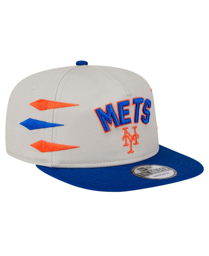 Men's Cream New York Mets Iron Golfer Snapback Hat