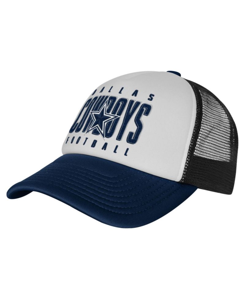 Big Boys and Girls White Dallas Cowboys Essentials Trucker Adjustable Hat