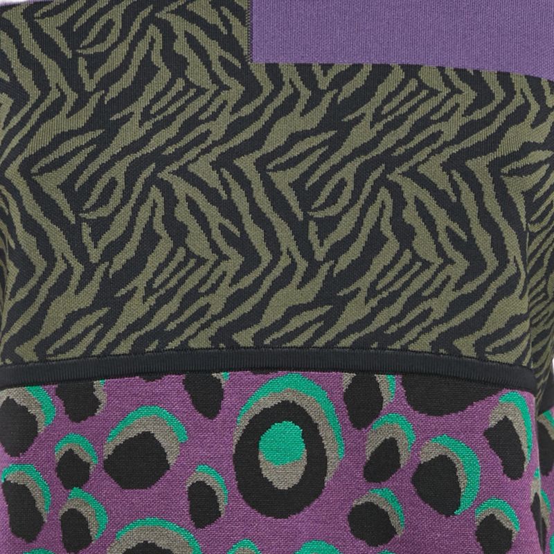 Women's Multicolor Animal Print Jersey Sweatshirt