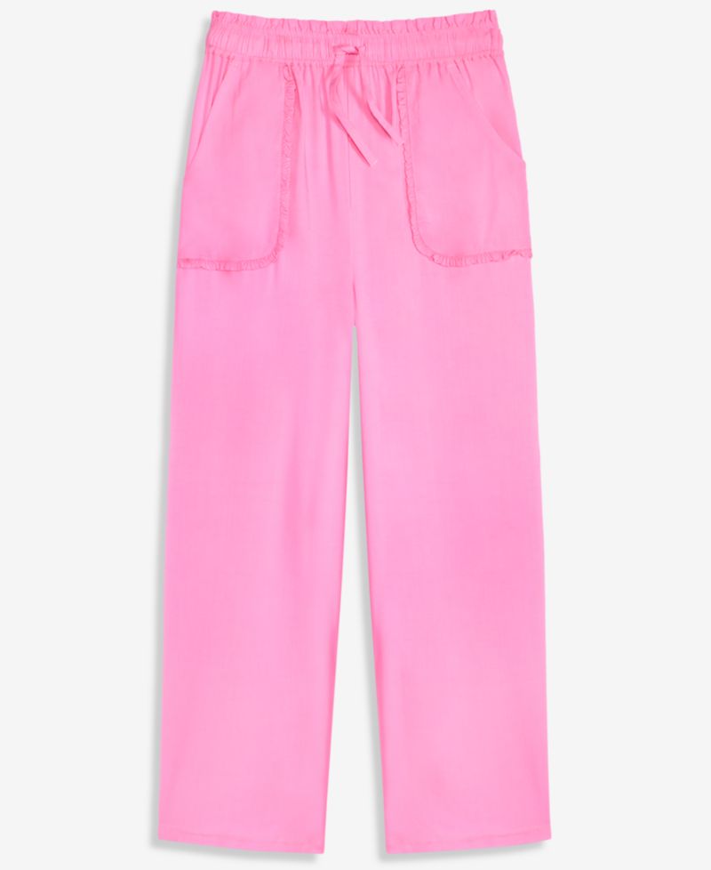 Girls' XS-XL Ruffled Wide-Leg Pants