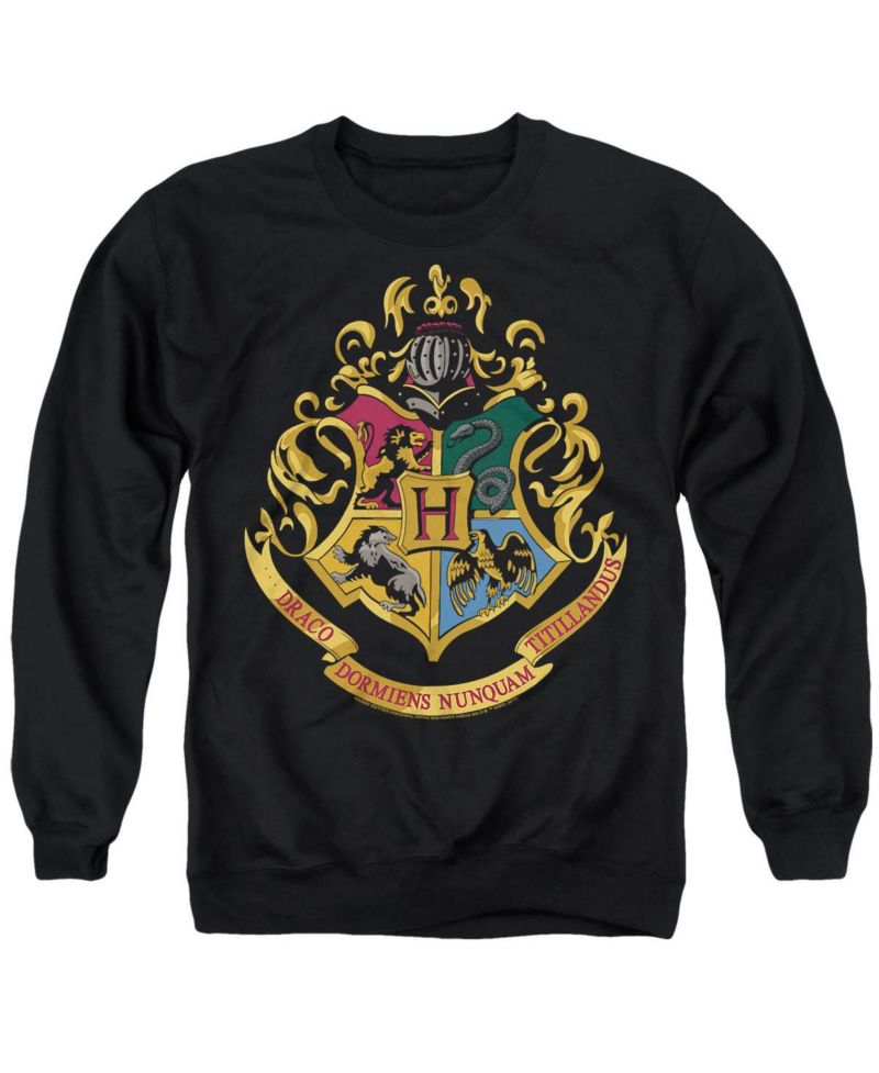 Men's Hogwarts Crest Long-Sleeve Classic-Fit Crewneck Sweatshirt