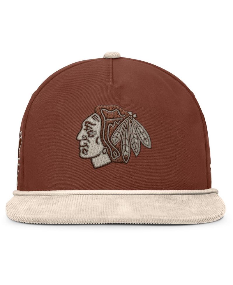 Men's Brown/Cream Chicago Blackhawks Reminisce Vintage Adjustable Hat
