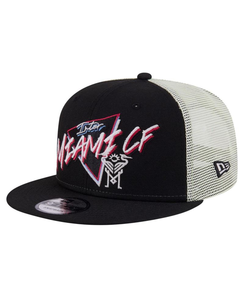 Men's Black Inter Miami CF Neon 9FIFTY Snapback Hat