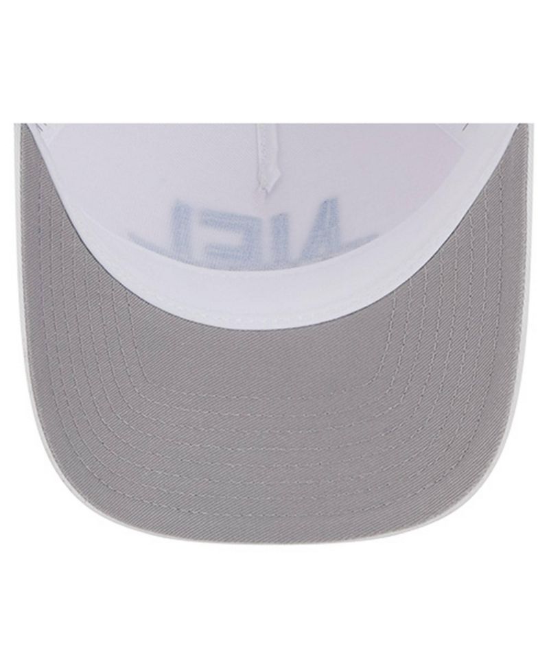 Men's White Detroit Lions NFL 9FORTY A-Frame M-Crown Adjustable Trucker Hat