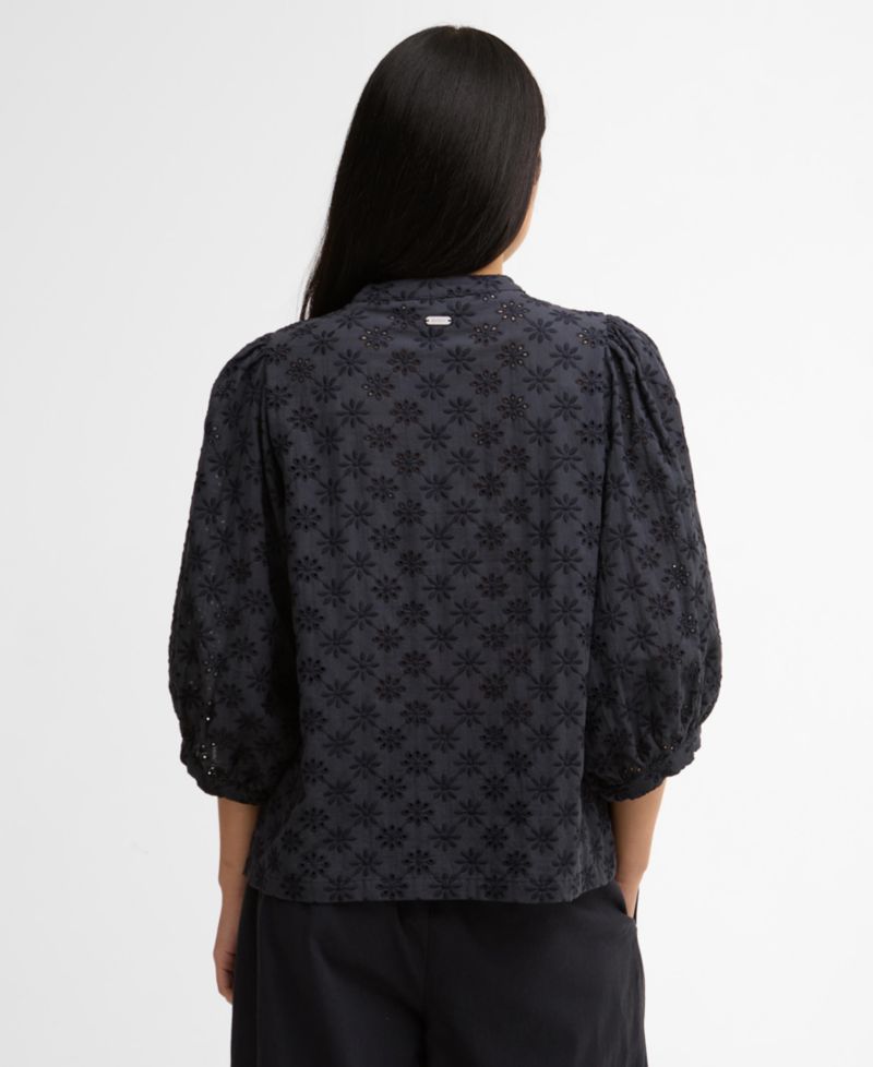 Women's Layla Broderie Anglaise Concealed Placket Top