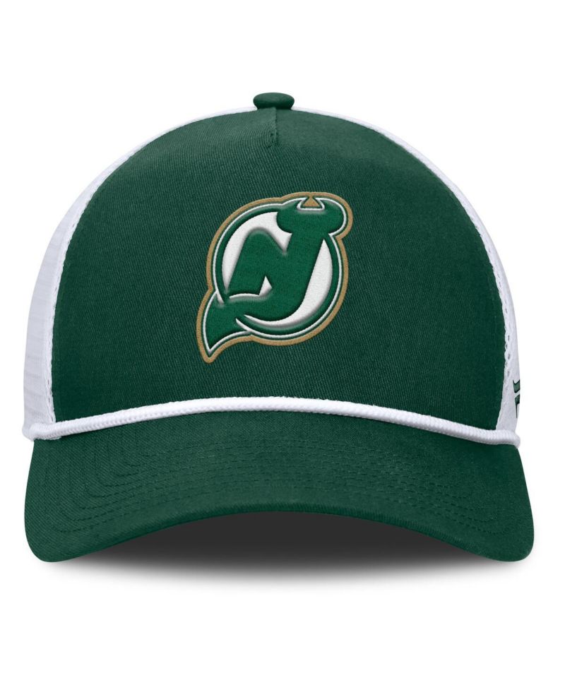 Men's Green/White New Jersey Devils Bermuda A-Frame Adjustable Hat
