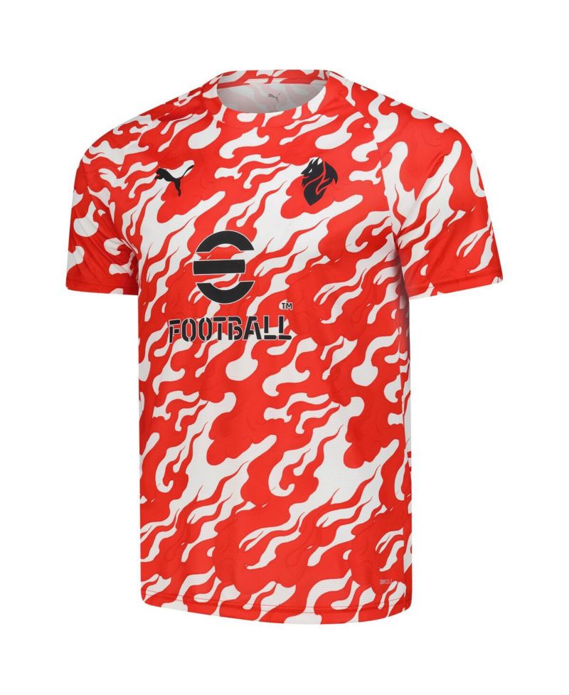 Men's Red AC Milan 2025/26 Pre-Match DryCell Training Jersey