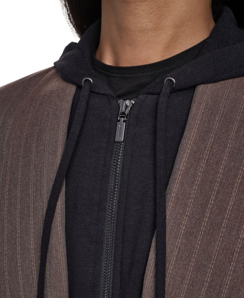 Women's Hooded Collarless Blazer