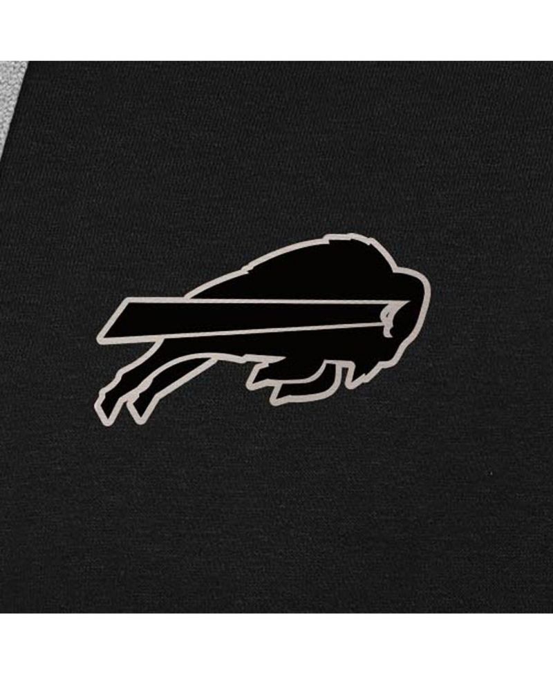 Men's Black Buffalo Bills Brushed Carbon Victory Pullover Hoodie
