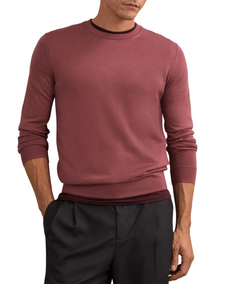 Men's Wessex Merino Wool Rib-Knit Slim-Fit Sweater