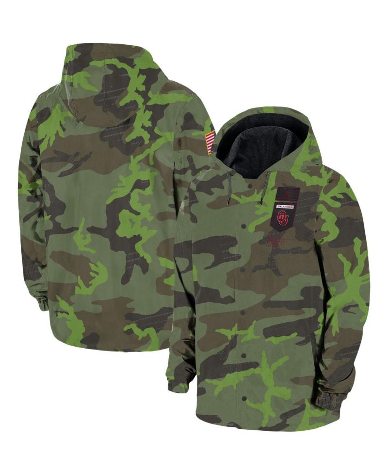 Men's Camo Oklahoma Sooners Hoodie Full-Snap Jacket