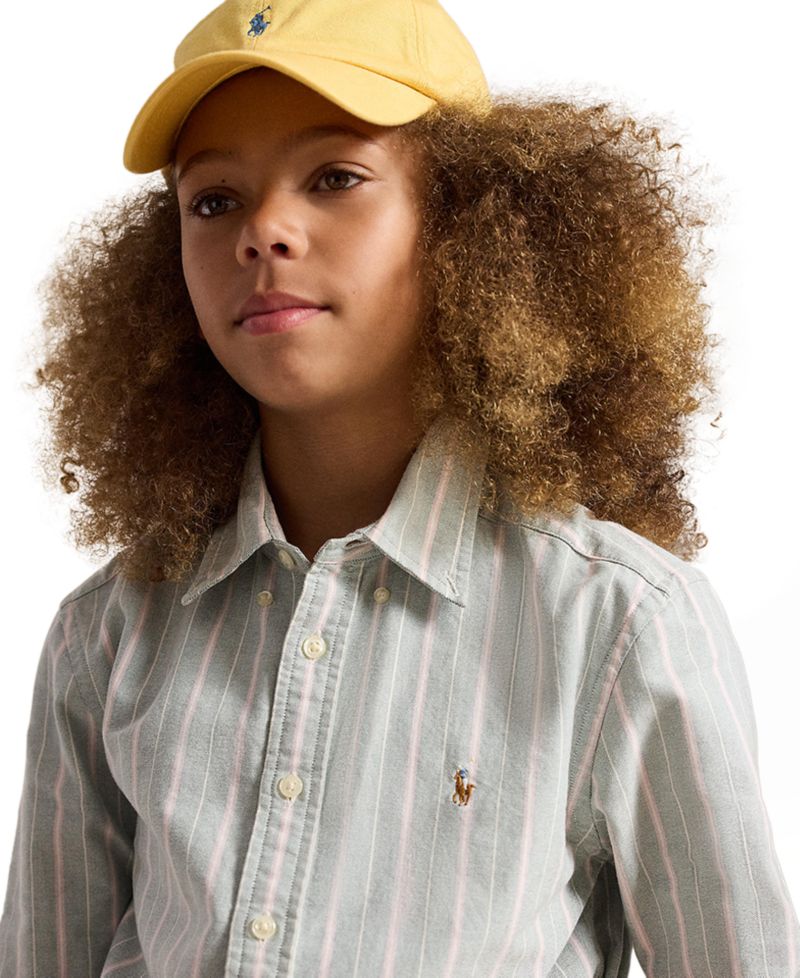Boys' 8-20 Striped Cotton Oxford Shirt