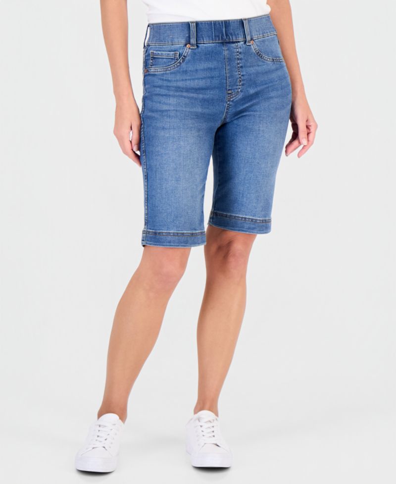 Petite High-Rise Shaping Bermuda Shorts