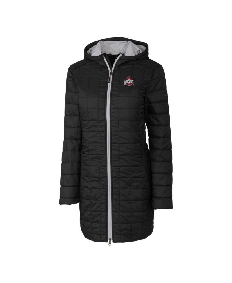 Women's Black Ohio State Buckeyes Rainier PrimaLoft Hooded Long Coat