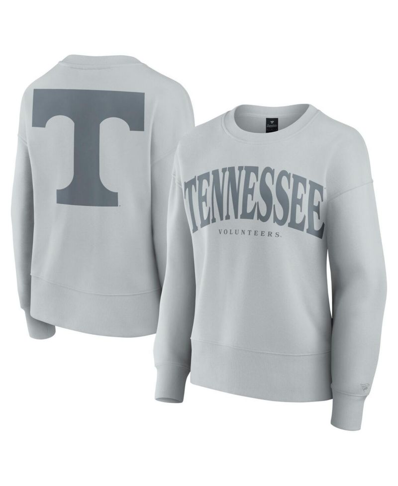 Women's Gray Tennessee Volunteers Supersoft Flow Fleece Pullover Sweatshirt