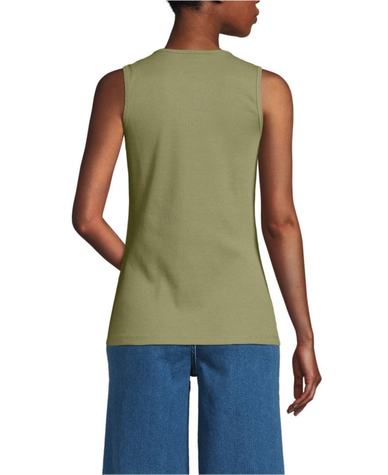 Women's Micro Rib Square Neck Tank Top