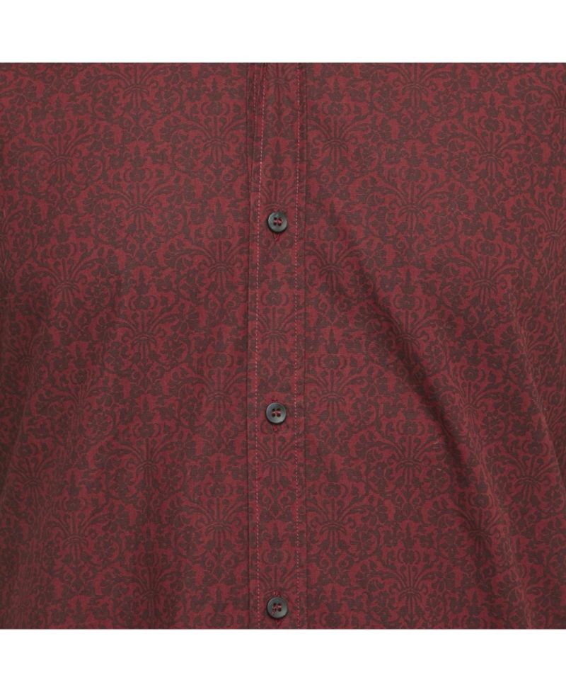 Dolce & Gabbana Men's Long-Sleeve Slim-Fit Metallic Gold Accents Button-Down Shirt