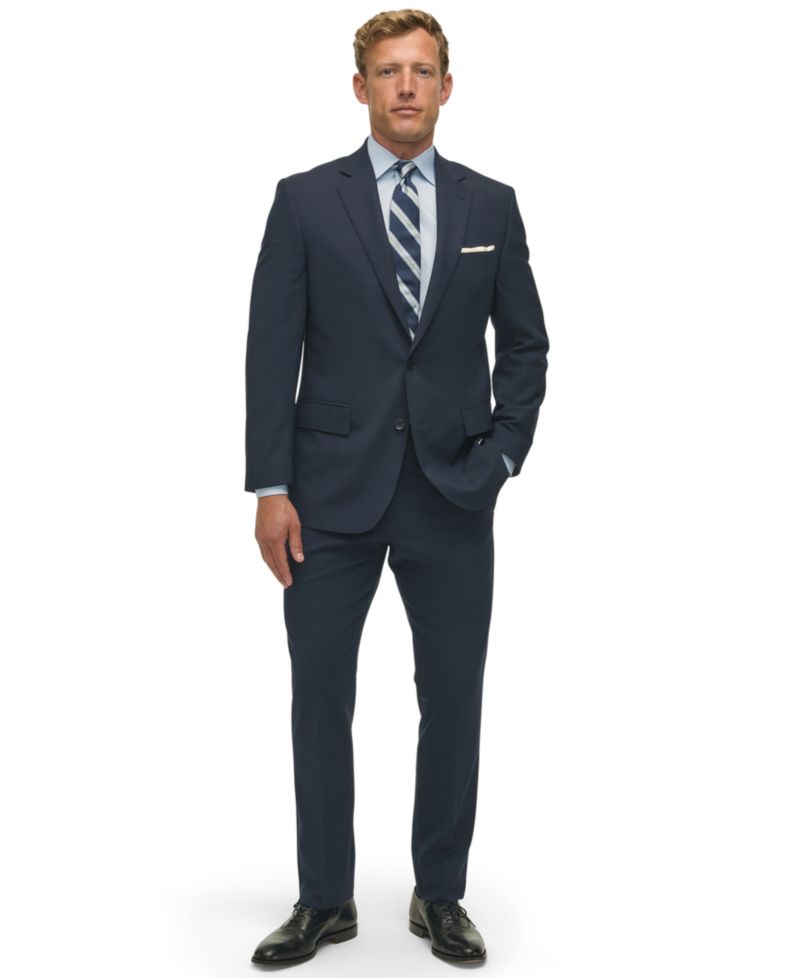 Men's Classic-Fit Stretch Wool Blend Suit Separates Pant