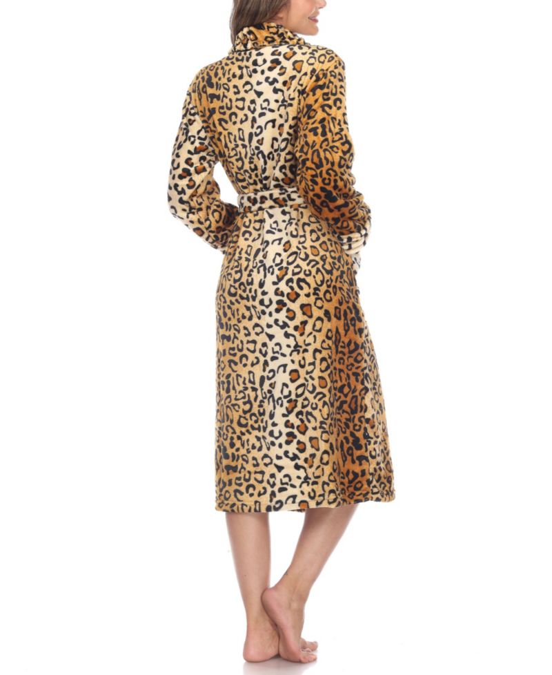 Women's Long Cozy Loungewear Belted Robe